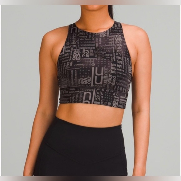 lululemon athletica Other - NWT LULULEMON long line high energy Black and Gray Sports Bra (size 6)